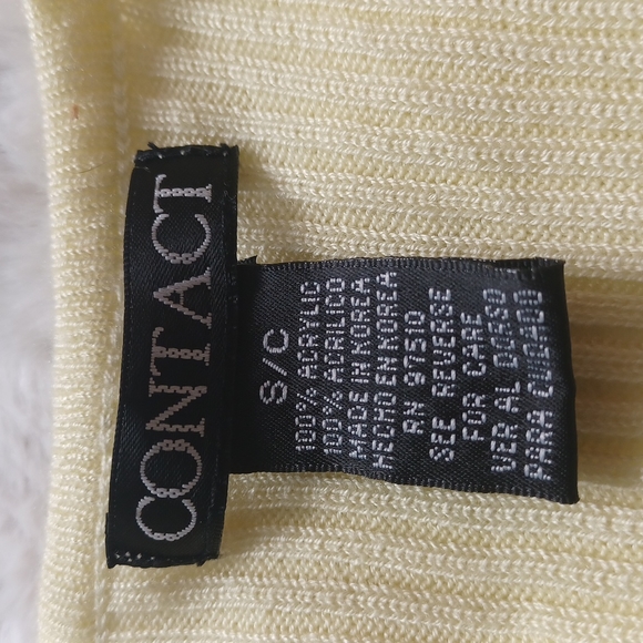 Yellow wrap sweater vest wrap around with tie. - Picture 2 of 5